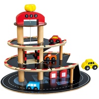 Bino world of toys Parkhaus aus Holz mit Aufzug (84077)
