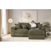 OTTO home Eckcouch Cord 2-Sitzer Grün