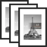 luxuskollektion Bilderrahmen A3 Schwarz 3er Set Picture Frame