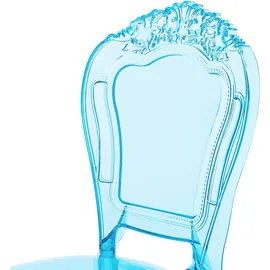 Beliani Esszimmerstuhl 2er Set Blau/Transparent Kunststoff Schick