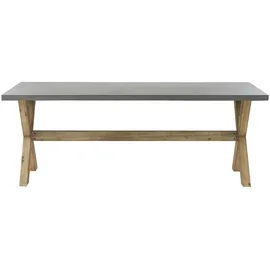Beliani Gartenmöbel-Set 7-tlg. Grau/Beige/Braun