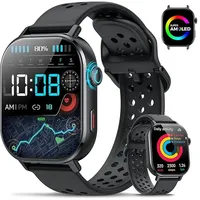 Donerton Smartwatch, 5.0 cm HD Smartwatch für Herren Damen (Annehmen/Tätigen von Anrufen), Fitnessuhr mit Herzfrequenz/Schlaf/IP68 Wasserdicht/120+ Sportmodes