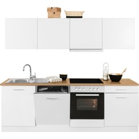 Held MÖBEL Küchenzeile »Kehl«, mit E-Geräten, Breite 240 cm, inkl. Geschirrspülmaschine, weiß