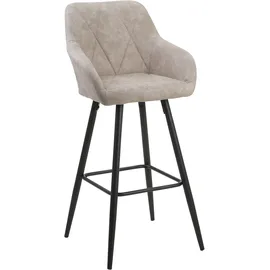 Beliani Barstuhl 2er Set Beige