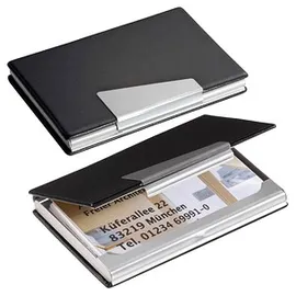 Sigel Visitenkartenetui 9,5 x 6,5 cm Schwarz 20 St.