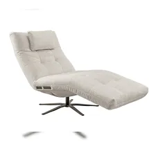 KAWOLA Relaxliege LETICIA Polyester 0 x 0 x 0 cm Weiß mit Nackenkissen