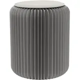 Paperflow Faltbarer Sitzhocker Kunstleder 42 x 30 x 30 cm Grau