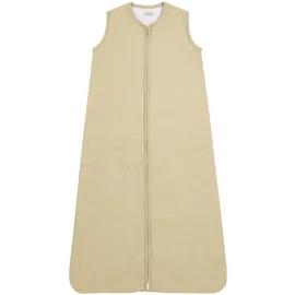 Meyco Baby Woven Uni Babyschlafsack, Schlummersack (100% Baumwolle, hautfreundlich, sichere Passform, Langer Reißverschluss, Sommer Schlafsack Baby, Größe: 70 cm), Sand