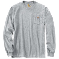 CARHARTT K126 Pocket Langarmshirt - heather Grey - M