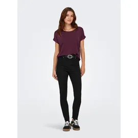 Only T-Shirt "ONLMOSTER – Kurzarmshirt mit Aufschlag und klassischem Look", Damen, Gr.