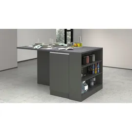 kochstation Unterschrank Kücheninsel KS-Sole 160 x 90 x 90 cm Grau