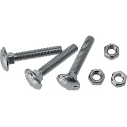 Schrauben mit Muttern DIN 603 silber - 00603.410.0050.030 - silber