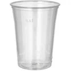 Papstar Trinkbecher Plastik klar 400 ml 75 Stück 1er Pack