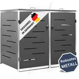 deluke Mülltonnenbox JAGU 115,5 x 138 x 77,5 cm anthrazit