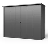 GFP Primeyard Geräteschrank Metall 228x84x181 cm Gartenschrank anthrazit inkl. Fußboden