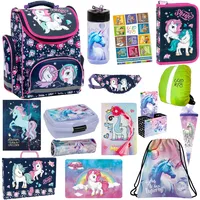 Goldkids Einhorn Schulranzen XXL Set 15er Ranzen Tornister Federmappe