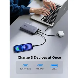 UGREEN PB551 20.000mAh 145W Powerbank 1x USB-C USB-A integriertes Kabel