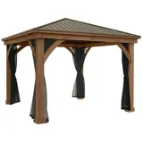 Westmann Moskitonetz für Pavillon 300 cm x 225 cm 4 Stück Schwarz