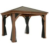 Westmann Moskitonetz für Pavillon 300 cm x 225 cm 4 Stück Schwarz