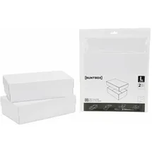 Buntbox Geschenkboxen L 26,6 x 17,2 x 7,8 cm 2-tlg. weiß