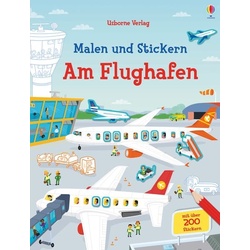 Malen und Stickern: Am Flughafen