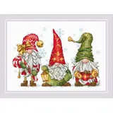 Riolis Kreuzstich Stickpackung "Lustige Zwerge", Zählmuster, 30x21cm