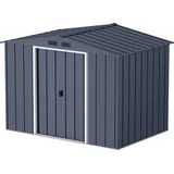 DURAMAXX Duramax Metall Gartenhaus 262x174 Geräteschuppen Garten Gerätehaus Schiebetüren, H. 191 x B. 262 x T. 174 cm, Metall