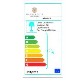 Marrakesch Orient & Mediterran Interior Wandleuchte Fatma Blau Metall - H 50cm Handarbeit Orientalisch