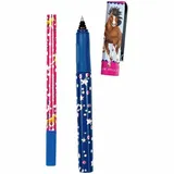 Die Spiegelburg 15622 Schreibset Pferdefreunde (Tintenroller+Tintenlöscher-Set)