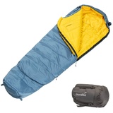 Skandika Schlafsack Gjora Junior | Mumienschlafsack für Kinder, 3-4 Jahreszeiten, 190/160 × 50 cm, mitwachsend, Nylon-Ripstop, kompakt, Packsack | Outdoor & Indoor Kinderschlafsack, Camping, Wandern
