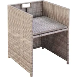 vidaXL Garten-Essgruppe 11-tlg. beige 42557
