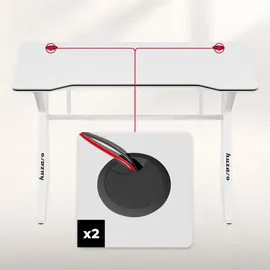 huzaro Gaming-Tisch Hero 1.6 Weiß