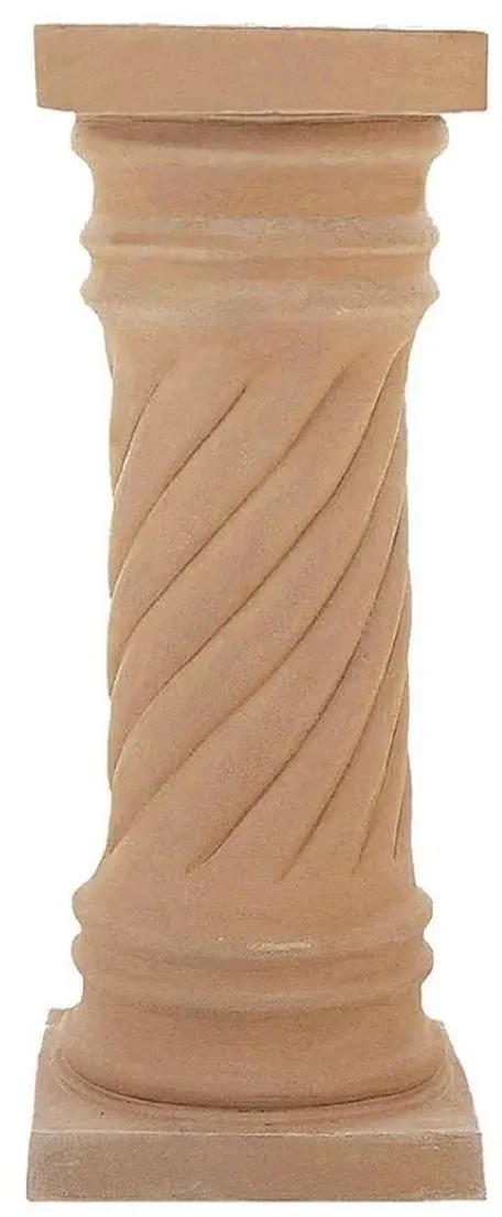 Casa Padrino Barock Säule Terracotta 40 x 40 x H. 78 cm - Handgefertigte Keramik Deko Säule - Barock Garten Terrassen Deko