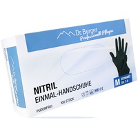 Dr. Berger Nitril Einmalhandschuhe latex- und puderfrei Schwarz Gr. M 100 St