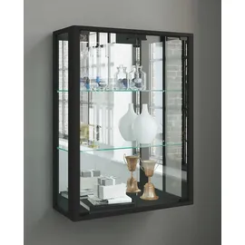 VCM Wandvitrine Udina Spiegel Schwarz