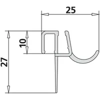 Kermi 4714L 2x Dichtleiste 4719 201 RL Länge: 985