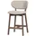 Woood Barhocker Udar - Melange-Stoff Natur, Gestell Braun