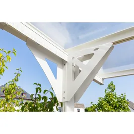 Westmann Carport Helsinki 3,05 x 5,03 m weiß inkl. Regenrinne