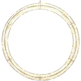 expo-bˆrse gmbh LED Lichtkranz auf Metallgestell 720 LEDs Ø 50 cm Türkranz Deko Kranz Timer