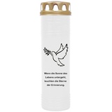 HS Candle 4er Pack Grabkerzen mit Motiv, Grablicht mit Brenndauer von ca. 7 Tage, Motiv: Taube, in vielen weiteren Varianten