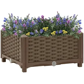 furnicato Hochbeet 40 x 40 x 23 cm Braun