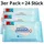 Axis Line ZVG Feuchte Waschhandschuhe, 3er PACK , Parfümfrei, pH-neutral, einzeln verpackt, gebrauchsfertig, (normal, 3er Pack)