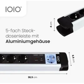 Olympia Steckdosenleiste 1,5 m Schwarz 5 St.