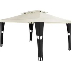 TECTAKE Rattan Garten Pavillon Mona 3x4m