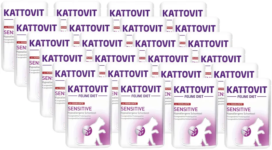 Kattovit Sensitive Huhn+Ente 24x85g-Beutel (Rabatt für Stammkunden 3%)