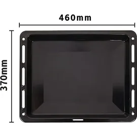 ICQN Backblech & Gitter 460 × 370 × 30 mm, Kompatibel mit Beko, Bosch, Grundig & Samsung, Emailliertes Backblech & Verchromtes Gitter