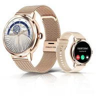 LES FLEURS Smartwatch für Damen, 1,57 Zoll Bluetooth Anruf Smartwatch für Android iOS Handys, 100+ Sport Fitness Uhr, IP67 Uhren, Roségold