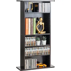 VEVOR Medien-Aufbewahrungsschrank Verstellbare DVD-Regale 240 CDs Espresso