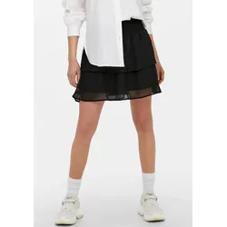 Minirock »ONLANN STAR LAYERED SMOCK SKIRT«, Gr. L (40), black, , 59745318-L