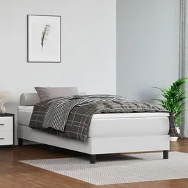 vidaXL Taschenfederkernmatratze Weiß 100x200x20 cm Kunstleder